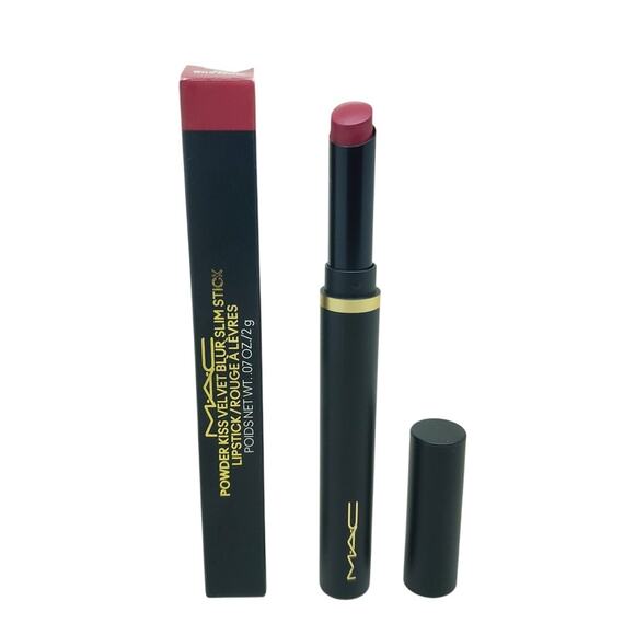Mac Powder Kiss Velvet Blur Slim Lipstick 890 Wild Sumac - Picture 1 of 3